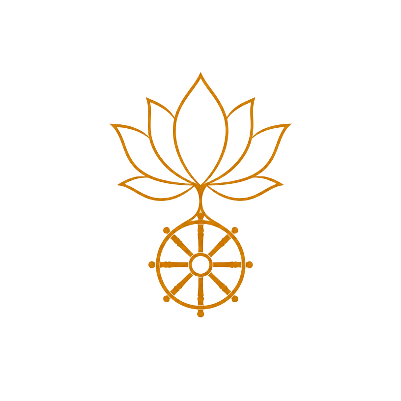 Lotus and Dhamma wheel